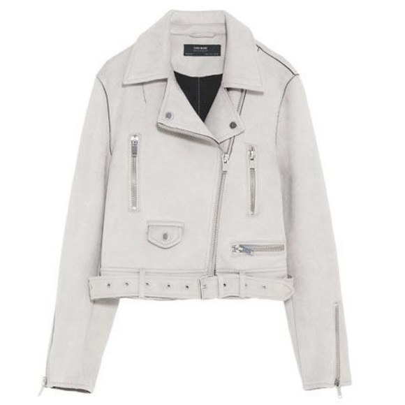 cropped biker jacket zara